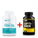 Комплект вітаміни та мінерали Optimum Nutrition Fish Oil 100 капсул + Opti-Men 90 таблеток