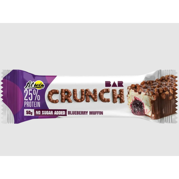 Батончик FitWin Crunch Bar 25% Чорничний мафін 1шт 50 грам (без цукру) Батончик FitWin Crunch Bar 25% Чорничний мафін 1шт 50 грам (без цукру)