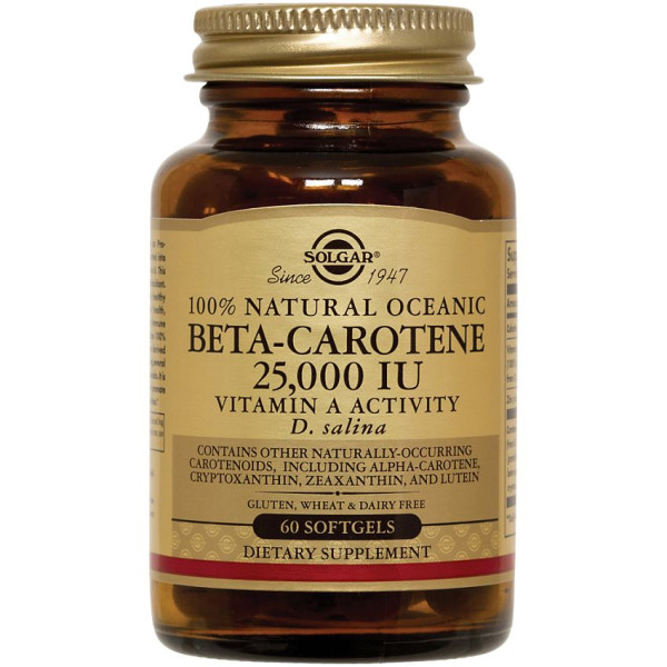 Solgar Beta-Carotene 7,500 mcg (25000 IU) - 60 капсул