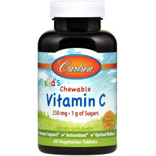 Carlson Labs Kid's Chewable Vitamin C 250 mg 1 g of Sugars 60 таблеток