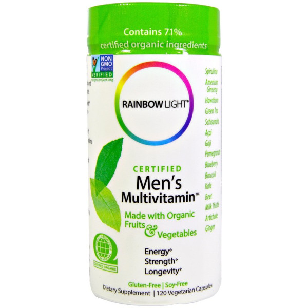 Rainbow Light Certified Men's Multivitamin - 120 вегетаріанських капсул