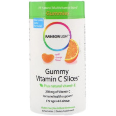 Rainbow Light Gummy Vitamin C Slices зі смаком мандарину та апельсина - 90 жувальних таблеток