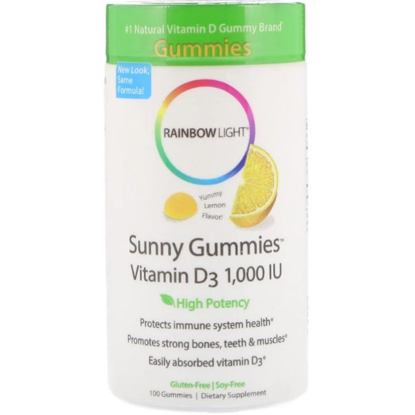 Rainbow Light Sunny Gummies Vitamin D3 1000 IU - 100 жувальних таблеток