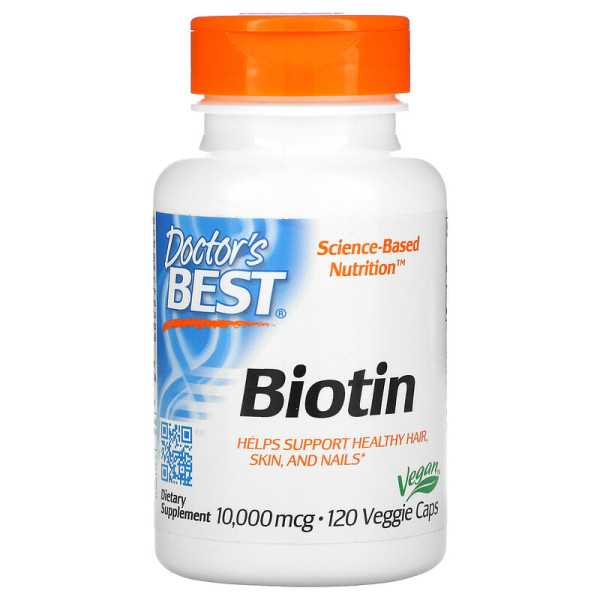 Doctor's BEST Biotin 10,000 mcg - 120 вегетарианских капсул