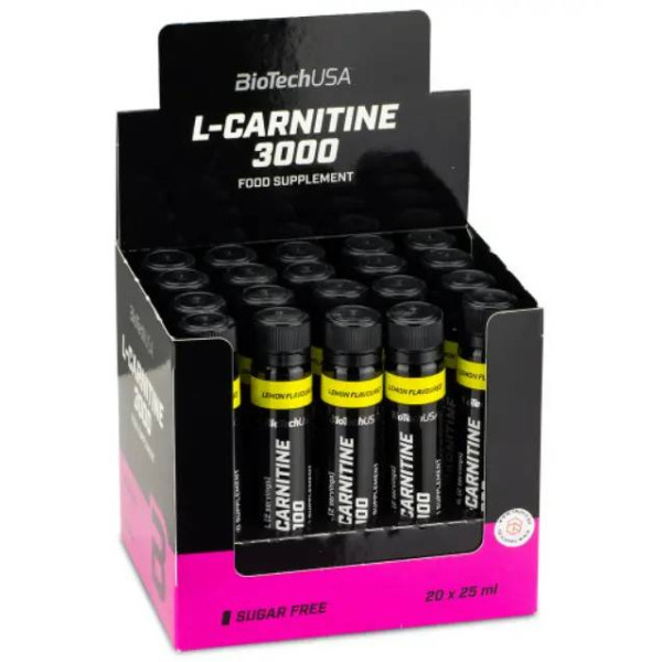 Жироспалювач Biotech USA L-Carnitine Ampule 3000 (20*25 мл)