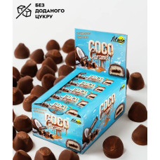 Блок Батончиків FitWin Coco Caramel із начинкою, Трюфель 40 г по 20 шт (без цукру)