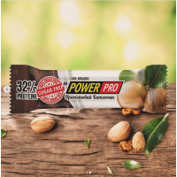 Батончик Power Pro 32% з горіхами Макадамія, 60 грам БЕЗ ЦУКРУ - 1 шт