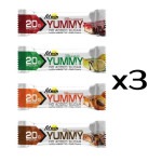 Блок батончиків FitWin YUMMY Bar 36% Без цукру, 12*55 грам - Мікс смаків