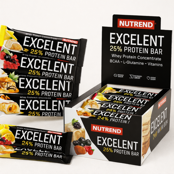 Блок протеиновых батончиков NUTREND EXCELENT  PROTEIN BAR 25% - 18 шт 85 грамм Микс из разных вкусов