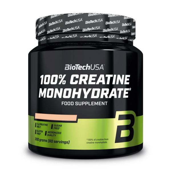 Моногідрат креатину BioTech USA 100% Creatine Monohydrate (300 г) зі смаком