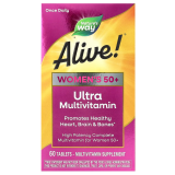 Мультивітаміни 50+ Nature's Way Alive! Once Daily Women's Ultra Potency з активними формами вітамінів 60 таблеток Мультивітаміни 50+ Nature's Way Alive! Once Daily Women's Ultra Potency з активними формами вітамінів 60 таблеток