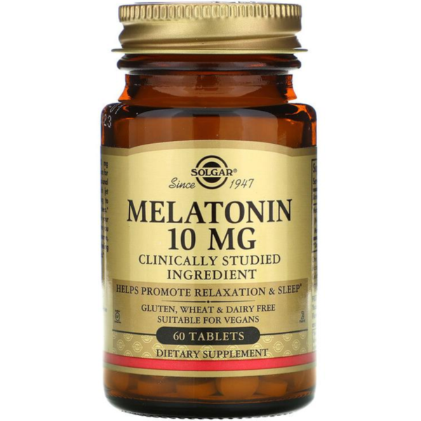 Мелатонін Solgar Melatonin 10 mg (60 таб) солгар
