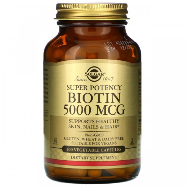 Біотин Solgar (Biotin) 5000 мкг 100 капсул