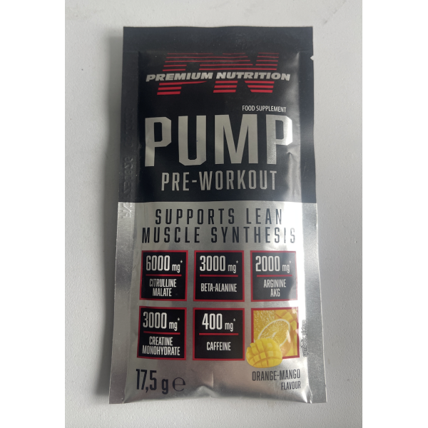 Предтренировочный комплекс Premium Nutrition Pump Pre-Workout 17,5 gramm (EU-Poland)