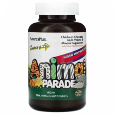 Витамины для детей Nature's Plus (Children's Multi-Vitamin, Animal Parade) 180 жевательных конфет