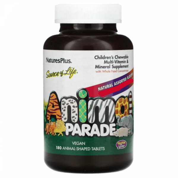 Витамины для детей Nature's Plus (Children's Multi-Vitamin, Animal Parade) 180 жевательных конфет