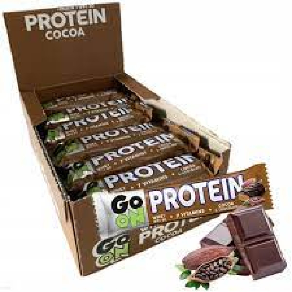 Блок Батончиков Go On PROTEIN WPC 20% Какао( шоколад) 50 г - 24 шт