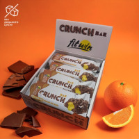 Блок Батончиків FitWin Crunch Bar 25% Шоколад та апельсин, 12шт по 50 грам (без цукру)