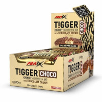 Блок Батончиков Amix Nutrition Tigger Zero Multi Layer Protein Bar, Марципановый торт 60 грамм - 20 шт