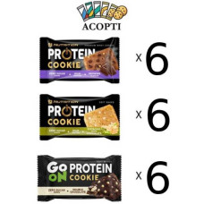 Блок протеинового печенья Go On Nutrition Cookie МИКС Вкусов  50 г – 18 шт. (без сахара)
