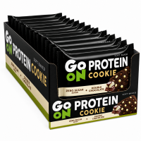 Блок протеїнового печива Go On Nutrition Cookie  подвійний шоколад  (Double chocolate) – 50 г – 18 шт. (без цукру)