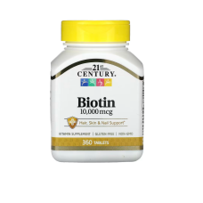 Біотин 21st Century "Biotin" вітамін B7, 10000 мкг (360 таблеток)