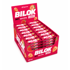 Блок Протеїнових батончиків Sporter Bilok 30% протеїну - 24 шт 60 г Полуниця
