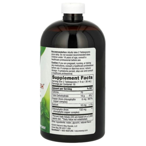 Жидкий хлорофилл Nature's Way Chlorofresh с ароматом мяты 473 мл