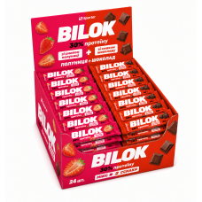 Блок Протеиновых батончиков Sporter Bilok 30% протеина - 24 шт 60 г Микс из 2-х вкусов