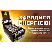 Блок Енергетичних Батончиків Go On Energy Bar, 45 грам - снікерс - 24 шт. + Вітаміни + кофеїн
