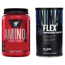 Комплект Амінокислоти BSN - Amino X 1 кг + Для суглобів та зв'язок Animal flex 44 пак
