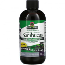 Чорна бузина Nature's Answer "Sambucus Black Elderberry" сироп із концентрату соку 12000 мг (240 мл)