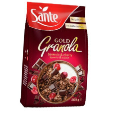 Заменитель питания Гранола, Granola Gold, Sante 300г Брауни-вишня 