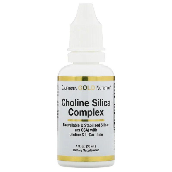 Генератор колагену California Gold Nutrition Choline Silica Complex 30 мл