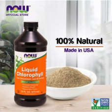 Рідкий Хлорофіл, Liquid Chlorophyll, м'ятний смак, натуральна добавка Now Foods 473 мл. (Хлорофіл рідкий з м'ятним смаком)
