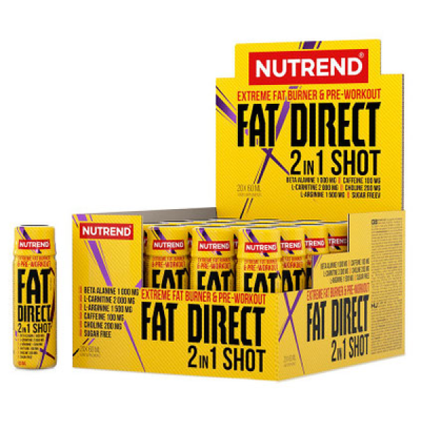 Предтренировочные комплексы и энергетики NUTREND FAT DIRECT SHOT 20X60 МЛ
