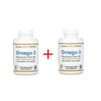 Комплект Риб'ячий жир 1+1 California Gold Nutrition Omega-3 Premium Fish Oil - 100 капсул