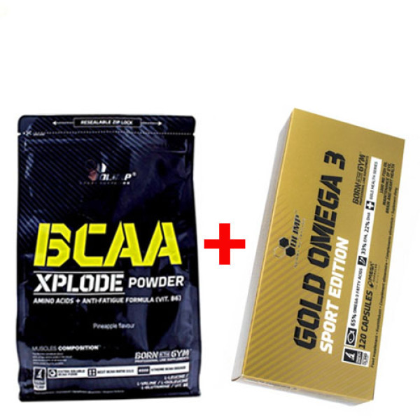 Комплект Olimp BCAA Xplode (1 кг) + Gold Omega Sport Edition (120 капсул)