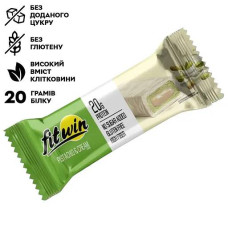 Батончик FitWin Protein Bar 33% 60 грам Фісташка та крем (без цукру)