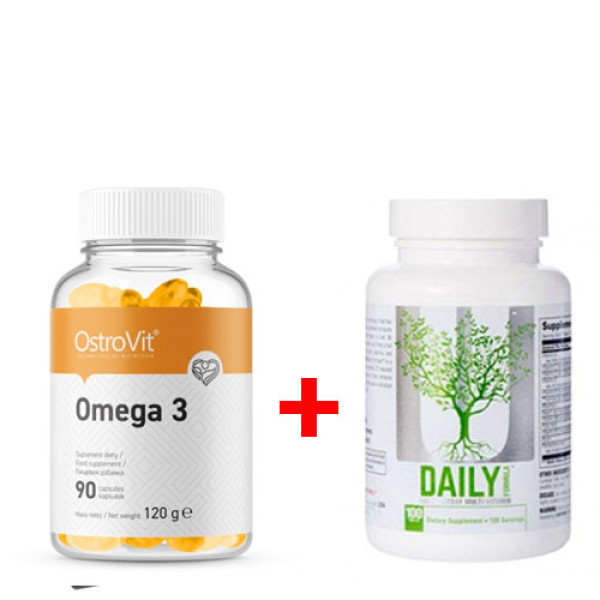 Комплект Ostrovit omega 3 - 90 caps - Universal Daily formula 100 tabl (325536)