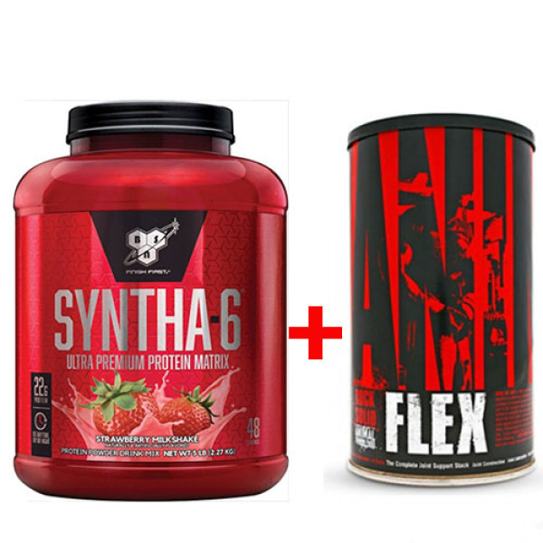 Комплект BSN - Syntha-6 (2.27 кг) + Animal Flex 44 пак 