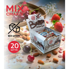 Блок батончиків Power Pro 25% Brisee Protein Bar Sugar Free - МІКС (з різних смаків) 20 шт по 55 грам