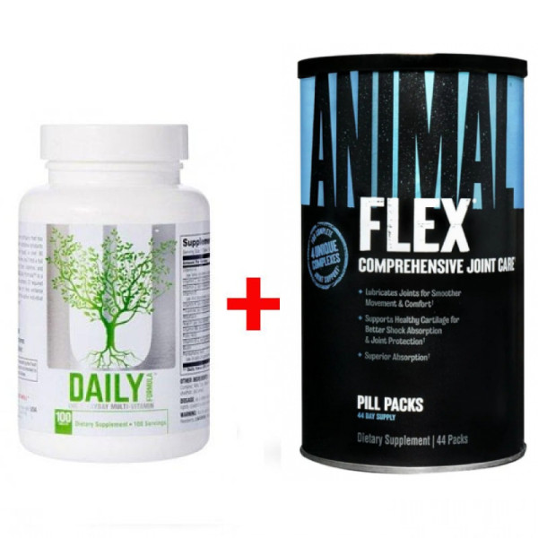 Комплект Universal Nutrition Daily Formula (100 таб) + Animal Flex (44 пак)