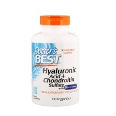 Гиалуроновая кислота Doctor's Best Hyaluronic Acid + Chondroitin Sulfate (180 капсул)