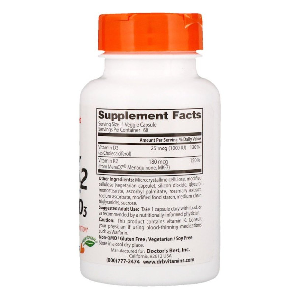 Vitamin K2 plus Vitamin D3 (60 капсул)