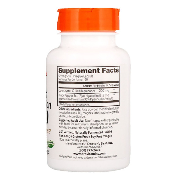 CoQ10 BioPerine 200 мг (60 капсул)