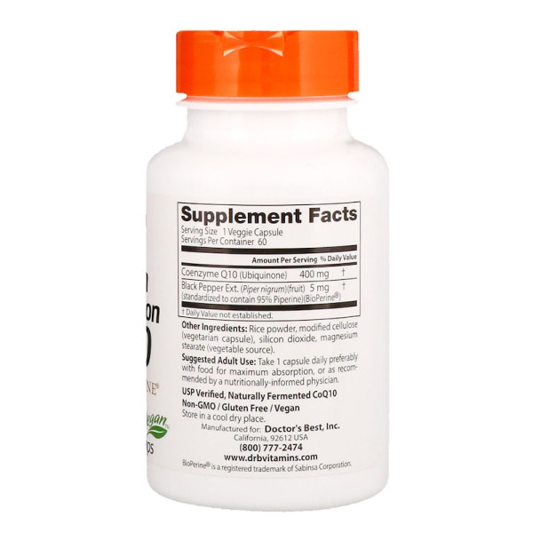 CoQ10 BioPerine 400 мг (60 капсул) CoQ10 BioPerine 400 мг (60 капсул)