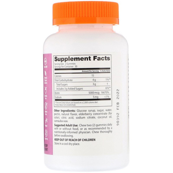 Biotin Gummies 5000 mcg (60 таблеток)