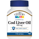 21st Century Norwegian Cod Liver Oil 400 mg (110 гелевих капсул)