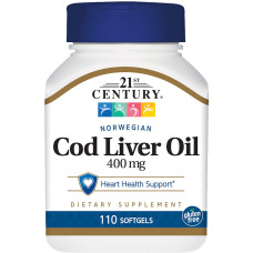 21st Century Norwegian Cod Liver Oil 400 mg (110 гелевих капсул)
